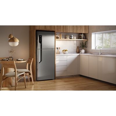Geladeira Electrolux Frost Free 431L Efficient AutoSense Duplex Inox Look (TF70S) 127V