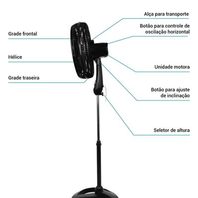 Ventilador de Coluna Prime Air Maxx Force 6 160W AVTE450 220V