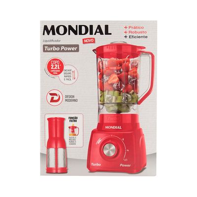 Liquidificador Mondial Turbo Power L-99 FR Vermelho - 127V UNICA