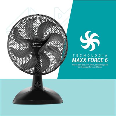Ventilador Prime Air 150W 8 Pás Maxx Force  AVTE400 220V