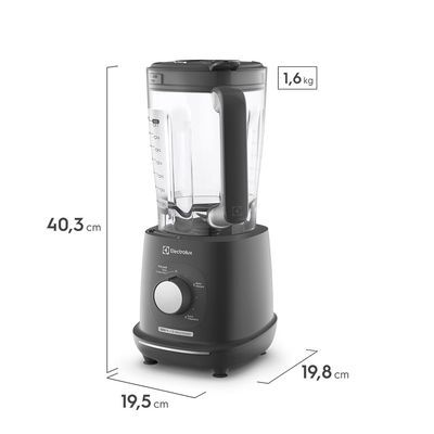 Liquidificador Electrolux 1000W 2.7L Efficient TriForce 5 Velocidades Cinza (EBL1000) 127V