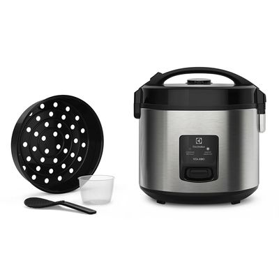 Panela de Arroz Elétrica Electrolux por Rita Lobo 3,5L Preta Efficient 2 em 1 (ERC20) 220V