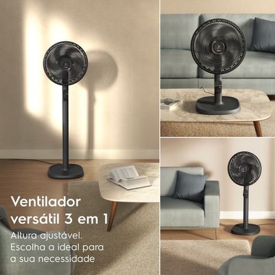 Ventilador de Coluna Electrolux 40cm 6 Pás Efficient DuoForce Air+ Cinza (EFS40) 127V