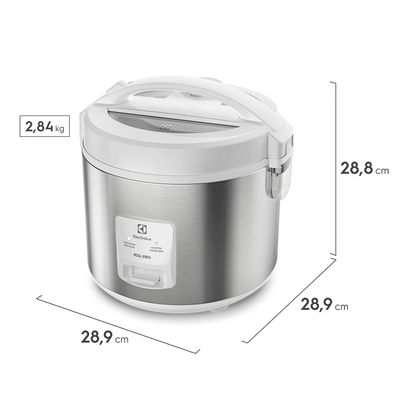 Panela de Arroz Elétrica Electrolux por Rita Lobo 3,5L Branca Efficient Visor Glass (ERC31) 127V