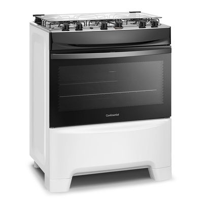 Fogão 5 Bocas Continental Branco Automático com TOPLimpaFácil (FC5IB) Premium Bivolt