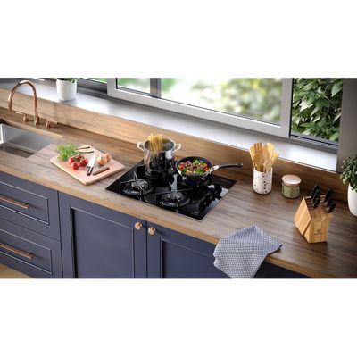 Cooktop 4 Bocas a Gás Electrolux Mesa Vidro Experience Tripla Chama e Grade de Ferro (KE4GC) Bivolt