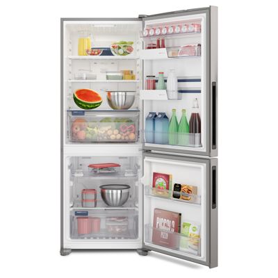 Geladeira Electrolux Frost Free Inverter 490L Experience Inverse cor Inox Look (IB51S) 220V