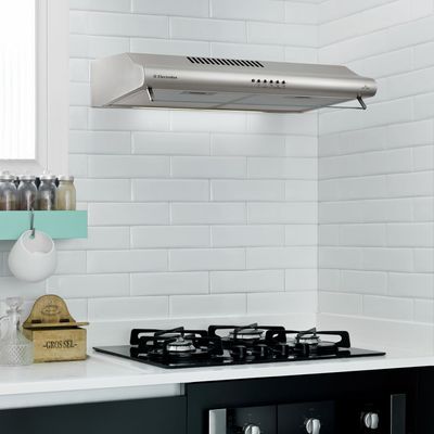 Depurador de Ar Parede Electrolux 60cm Inox com Filtro Lavável e Máscara Captadora de Ar (DE60X) 220V