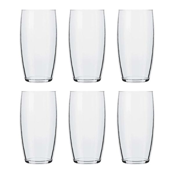 Jogo de Copos Nadir Oca Long Drink de Vidro Liso com 6 Peças 300ml UNICA