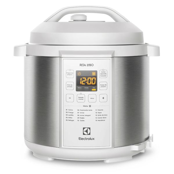 Panela de Pressão Elétrica Electrolux por Rita Lobo 6L Branca Experience Digital (PCC21) 220V