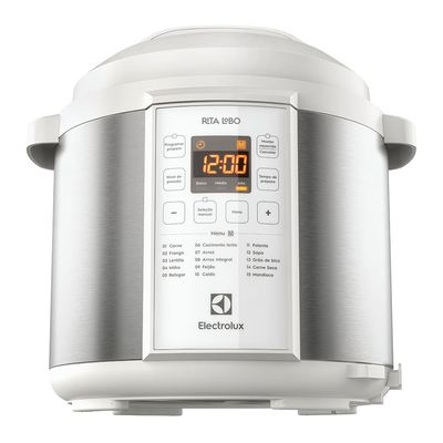 Panela de Pressão Elétrica Electrolux por Rita Lobo 6L Branca Experience Digital (PCC21) 220V