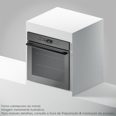 Forno de Embutir Electrolux Elétrico 80L Expert com VaporBake e Wi-fi Cinza (OE8EW) 220V