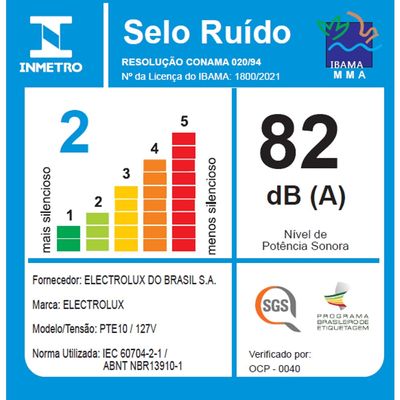 Aspirador de Pó Vertical com Fio Electrolux 1300W 3 em 1 Cyclone Power Filtro HEPA Preto (PTE10) 127V