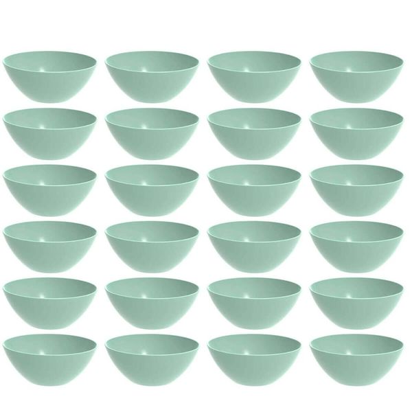 Kit 24 Tigelas Redondas 2,3L Travessa Verde Menta Servir Salada Sobremesa Crippa