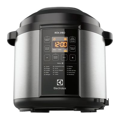 Panela de Pressão Elétrica Electrolux por Rita Lobo 6L Preta Experience Digital (PCC20) 127V