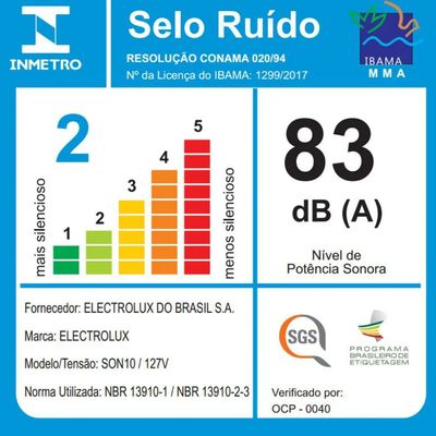 Aspirador de Pó com Saco Electrolux 1400W Compacto Sonic com tripla filtragem Azul (SON10) 127V