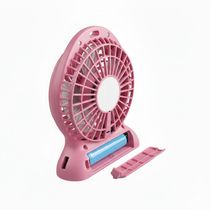 Mini Ventilador Portátil Recarregável Com 3 Velocidades – Frescor Compacto Para Qualquer Lugar Rosa