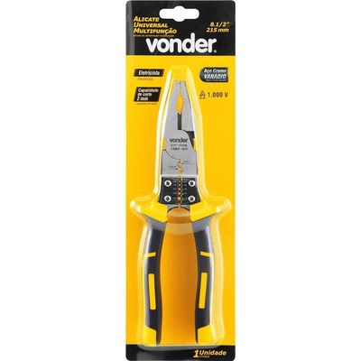 Alicate Universal 8.12 Cromo Vanádio Multifunção Isolação Até 1.000 V Vonder Ostenvonder