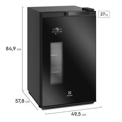 Cervejeira Home Bar Electrolux Frost Free 100L Porta de Vidro Preta (EB100) 127V