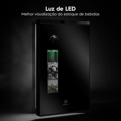 Cervejeira Home Bar Electrolux Frost Free 100L Porta de Vidro Preta (EB100) 127V