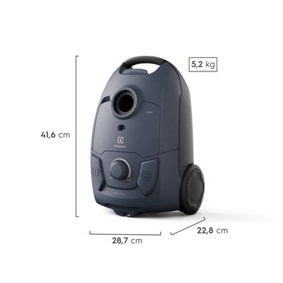 Aspirador de Pó com Saco Electrolux 1800W Compacto Experience Filtro HEPA Azul (EQP40) 127V