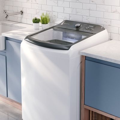 Máquina de Lavar Electrolux 18kg Branca Efficient Cesto inox e Jet&Clean (LEE18) 127V
