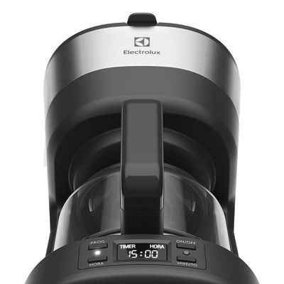 Cafeteira Elétrica Electrolux 30 Xícaras Experience Programável com Timer Cor Inox Preta (ECM25) 220V