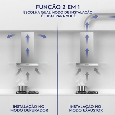 Coifa de Parede Electrolux 60cm de Vidro Efficient com Luz de Led (CE6VX) 127V