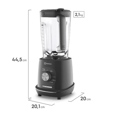 Liquidificador Electrolux 1500W 3.2L Efficient TriForce 15 Velocidades Cinza (EBL1500) 220V