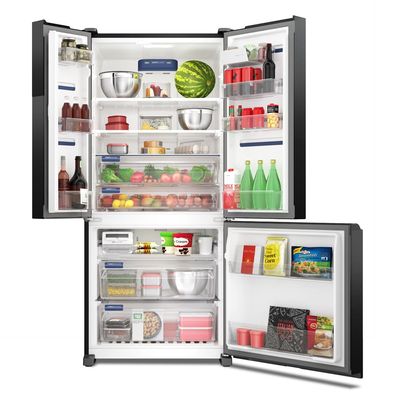Geladeira Electrolux Frost Free Inverter 590L AutoSense 3 Portas Cor Black Inox Look (IM8B) 127V