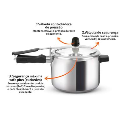 Panela Pressão 4,5 Litros Polida Easy Rochedo PANELA UNICA