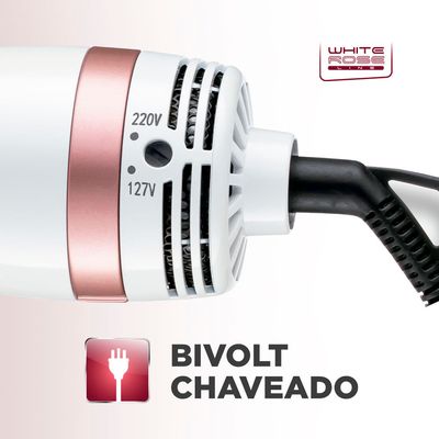 Escova Secadora Mondial ES-50 1200W Branco e Rosé Gold - Bivolt UNICA