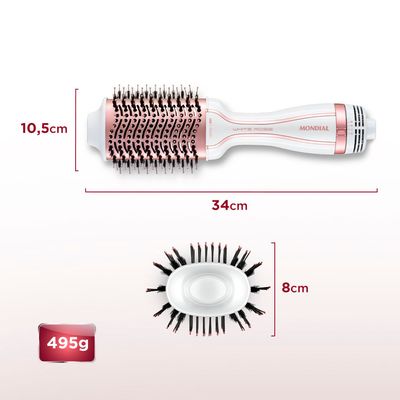 Escova Secadora Mondial ES-50 1200W Branco e Rosé Gold - Bivolt UNICA