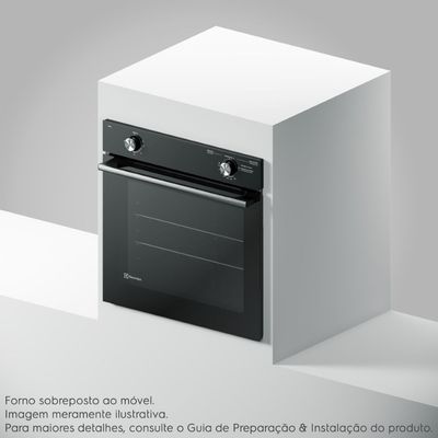 Forno de Embutir a Gás Electrolux 80L Efficient com PerfectCook (OE8GL) 220V