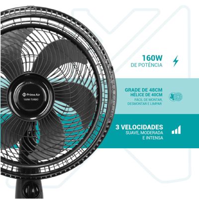 Ventilador de Coluna Prime Air Maxx Force 6 160W AVTE450 127V