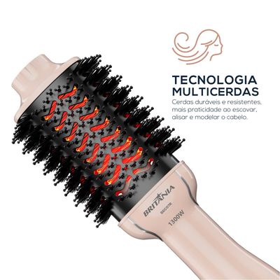 Escova Secadora Britânia Soft 4 em 1 1300W Bivolt BEC07R Bivolt