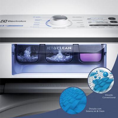 Máquina de Lavar Electrolux 13kg Branca Essential Care com Cesto Inox e Jet&Clean (LED13) 220V