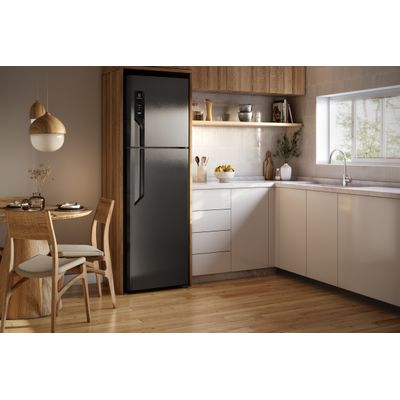 Geladeira Electrolux Frost Free com AutoSense 480L Efficient Duplex Black Inox Look (TF71B) 220V