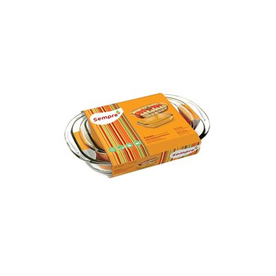 Conjunto de Assadeiras Retangular Nadir Sempre em Vidro 2 Peças UNICA