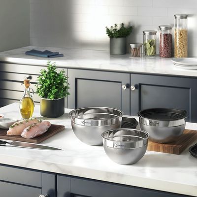 Conjunto Bowls de Inox Electrolux com Tampa Plástica 3 Peças Não se aplica