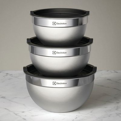 Conjunto Bowls de Inox Electrolux com Tampa Plástica 3 Peças Não se aplica