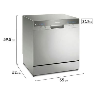 Lava-Louças Electrolux 8 Serviços Inox com Função Higienizar (LL08S) 220V