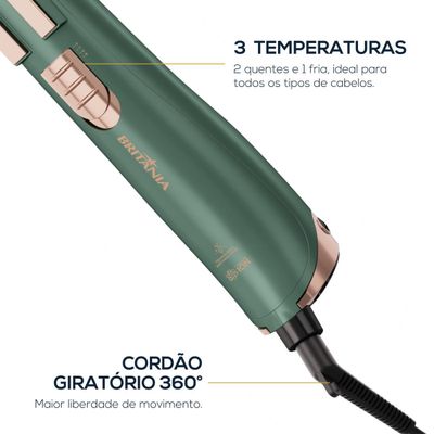 Escova Rotativa Britânia 2 em 1 1300W Bivolt BERE01 Bivolt