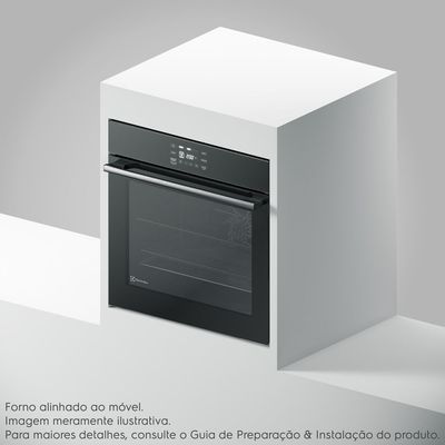 Forno de Embutir Elétrico Electrolux 80L Experience Air fryer, PerfectCook360 e Painel Touch (OE8EA) 220V