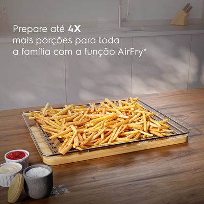 Forno de Embutir Elétrico Electrolux 80L Experience Air fryer, PerfectCook360 e Painel Touch (OE8EA) 220V