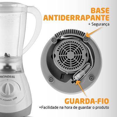 Liquidificador Mondial Easy Power L-550-W Branco - 127V UNICA