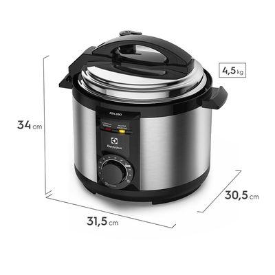 Panela de Pressão Elétrica Electrolux por Rita Lobo 5L Preta Efficient c/ Timer (PCE20) 127V