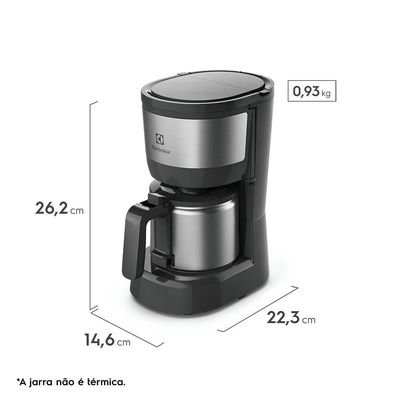 Cafeteira Elétrica Electrolux 15 Xícaras Efficient com Jarra Inox (ECM12) 127V