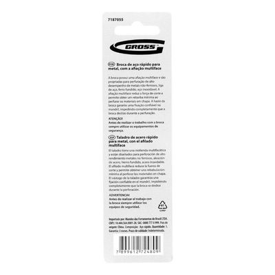 Broca Aço Rápido Profissional 13/64'' 86mm 1pc Gross