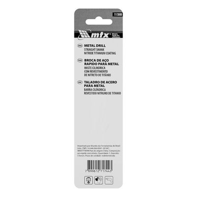 Broca Aço Rápido Nitreto Titânio 3mm 1pc Mtx